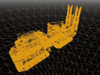 Rigged IRIS-T Defence System Low-poly 3D model