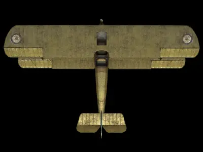 Sopwith Camel Aircraft - PBR - Textured Low-poly 3D model