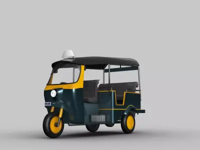 Tuk tuk Lowpoly Low-poly 3D model