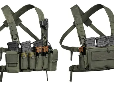 HALEY STRATEGIC D3CRXM CHEST RIG Low-poly 3D model