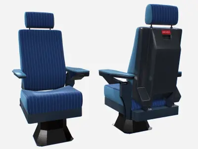 Pilot Seat Low-poly 3D model