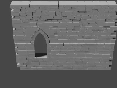 Castle wool 3D model  Low-poly 3D model