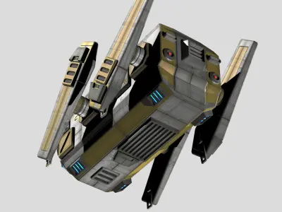 Drone Type Low-poly 3D model