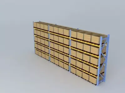 racking three parts Free 3D model