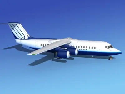 BAe 146-300 United Airlines 2 3D model