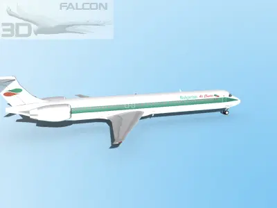 Falcon3D MD-80 Bulgarian Charter 3D model