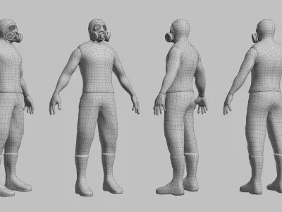 Soldier free model Free low-poly 3D model