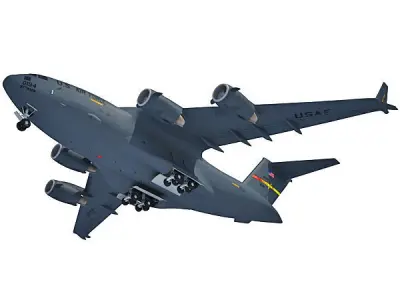 Set of 4 Military Aircrafts 3D model