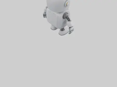 Robot keychain model Low-poly 3D model