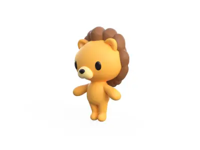 Little animal cute - Lion cute - Character008 Low-poly 3D model
