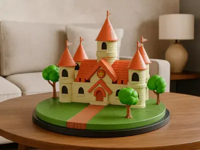 Castle and Dragon 3D print model