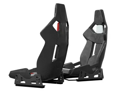 carbon fibre car racing seat 3D model