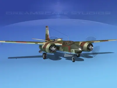 Douglas B-26C Invader IADF 3D model