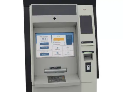 ATM Wincor Nixdorf Cineo Customized Worn Low-poly 3D model