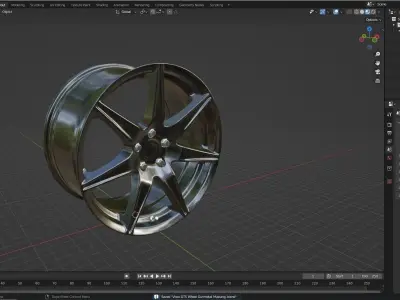 Voxx GT5 Wheel Gunmetal Mustang 3D model