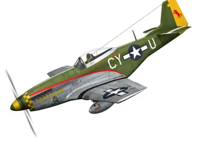 North American P-51D - Gunfighter 3D model