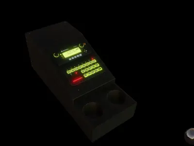 Police Center Console Low-poly 3D model