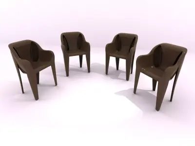 Plastic Chairs Free 3D model