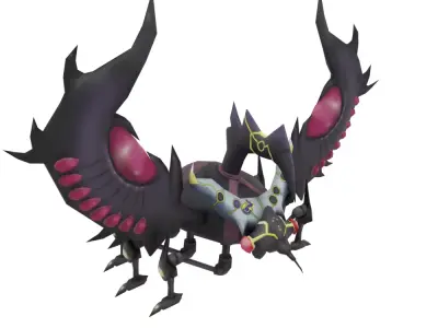 Number 3 Cicada King Low-poly 3D model