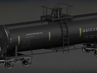 GATX Railway Freight Tank 3D model