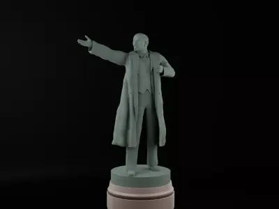 Vladimir Lenin Statue Monument 3D model