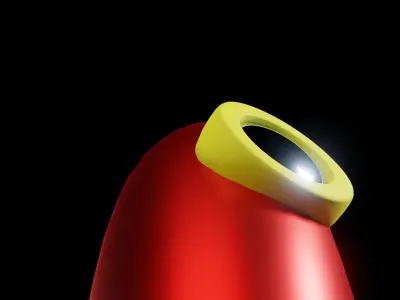 Lowpoly Rocket Free low-poly 3D model