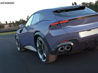 Extreme Sports Crossover Car Violet Rigged for Maya 3D model