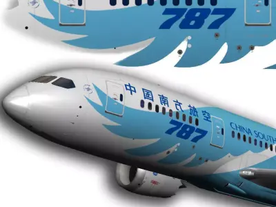 Boeing 787-8 China Southern Low-poly 3D model