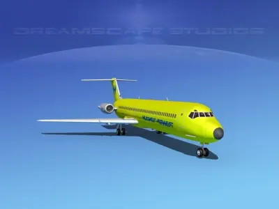 Douglas DC-9-50 Hughes Air West 3D model