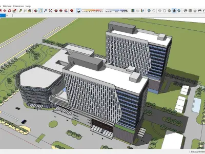Sketchup Hospital F8 3D model
