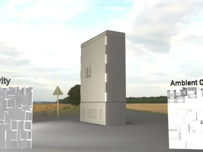 Electrical Distribution Cabinet 91 Low-poly 3D model