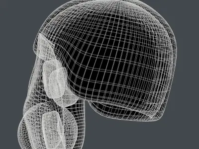 Gas mask helmet 3d model scifi Low-poly Low-poly 3D model Low-poly 3D model 94