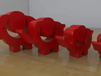 Elephant ornament Free 3D print model