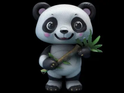 Kawaii Club Cute Panda 3D model