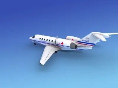 Cessna Citation X Life Flight 3D model