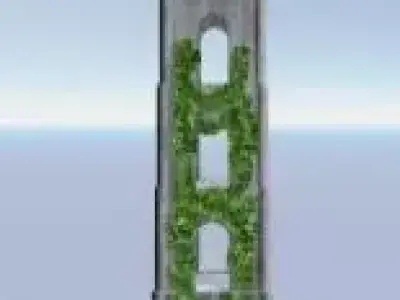 tower overgrown with moss Free 3D model