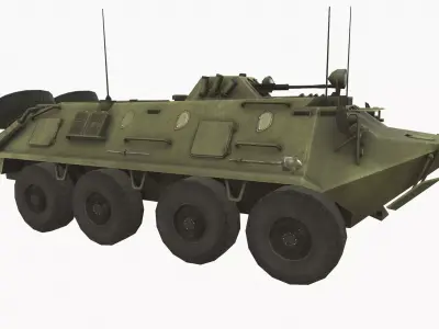 BTR-60 Low-poly 3D model