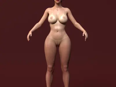 Realistic Female Character Free low-poly 3D model