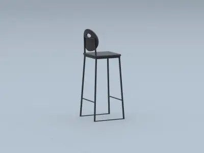 Modern Minimalist Bar Stool 3D model