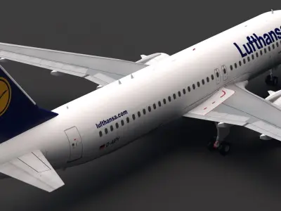 Lufthansa A320 3D model