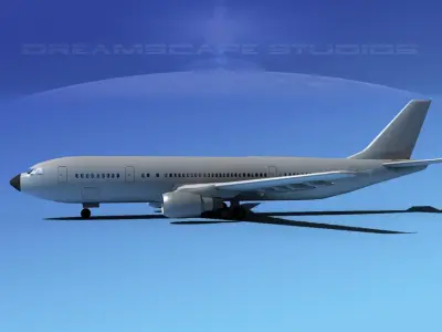Airbus A300 Bare Metal 3D model