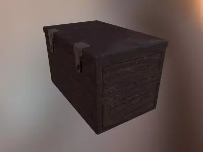 Wooden Chest Free low-poly 3D model purchase