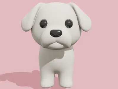 Cute Maltese dog   3D model