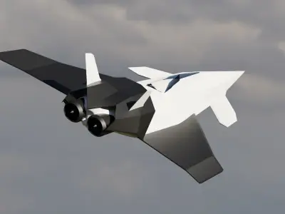 LowPoly JetFighter Gen 7 Low-poly 3D model