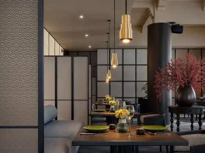 Modern Chinese Japanese Fusion Restaurant Interior Scene 3D model