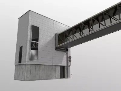 Airport Jet Bridge Low-poly 3D model