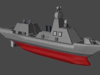 Aslanbekov Class Corvette Design Concept 3D model