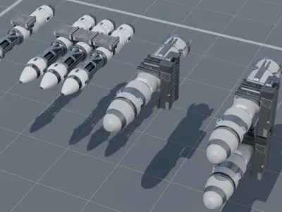Modular missile pack 3D model