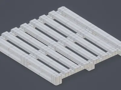 Game ready 3D Wood Pallet Free low-poly 3D model