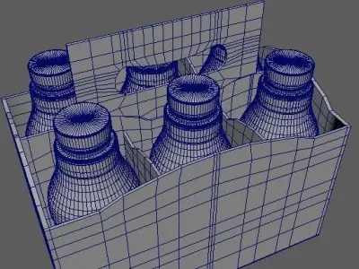 Beverage Branding Package No4 6Pack Low-poly 3D model